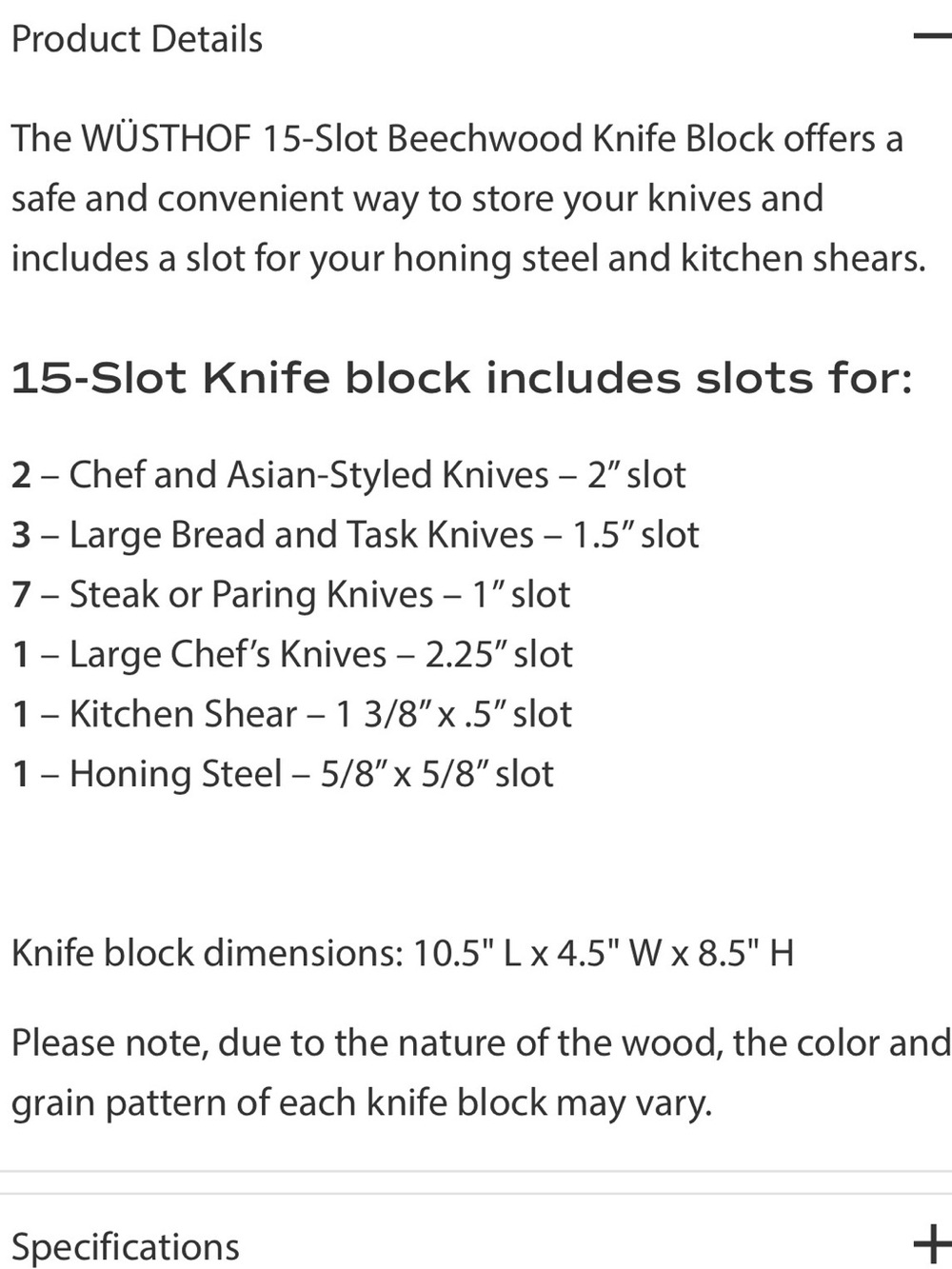 BNWT Wusthof 15 Slot Knife Block, Beechwood, Sealed in Wrapper - Picture 6 of 6